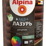 Alpina АКВА лазурь для дерева цветная, Тик, 0,9л/0,90кг