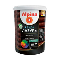 Alpina АКВА лазурь для дерева Прозрачная, 0,9л/0,90кг
