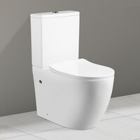 CeruttiSPA Унитаз напольный ORLTER безободковый с крышкой duroplast, soft-close, белый