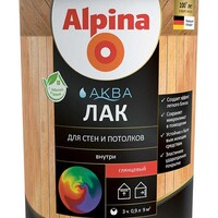 Лак акриловый для стен и потолков Alpina Аква матовый  0,9л